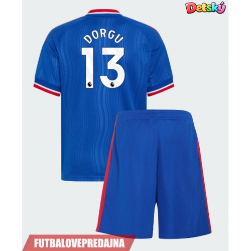 Lacne Dětský Futbalové dres Manchester United Patrick Dorgu #13 2026-27 Krátky Rukáv - Preč (+ trenírky)